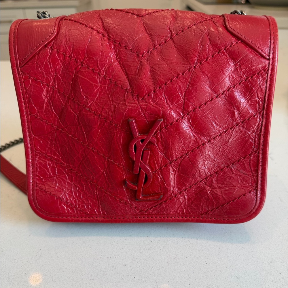 Yves Saint Laurent Cherry Red Crossbody Bag